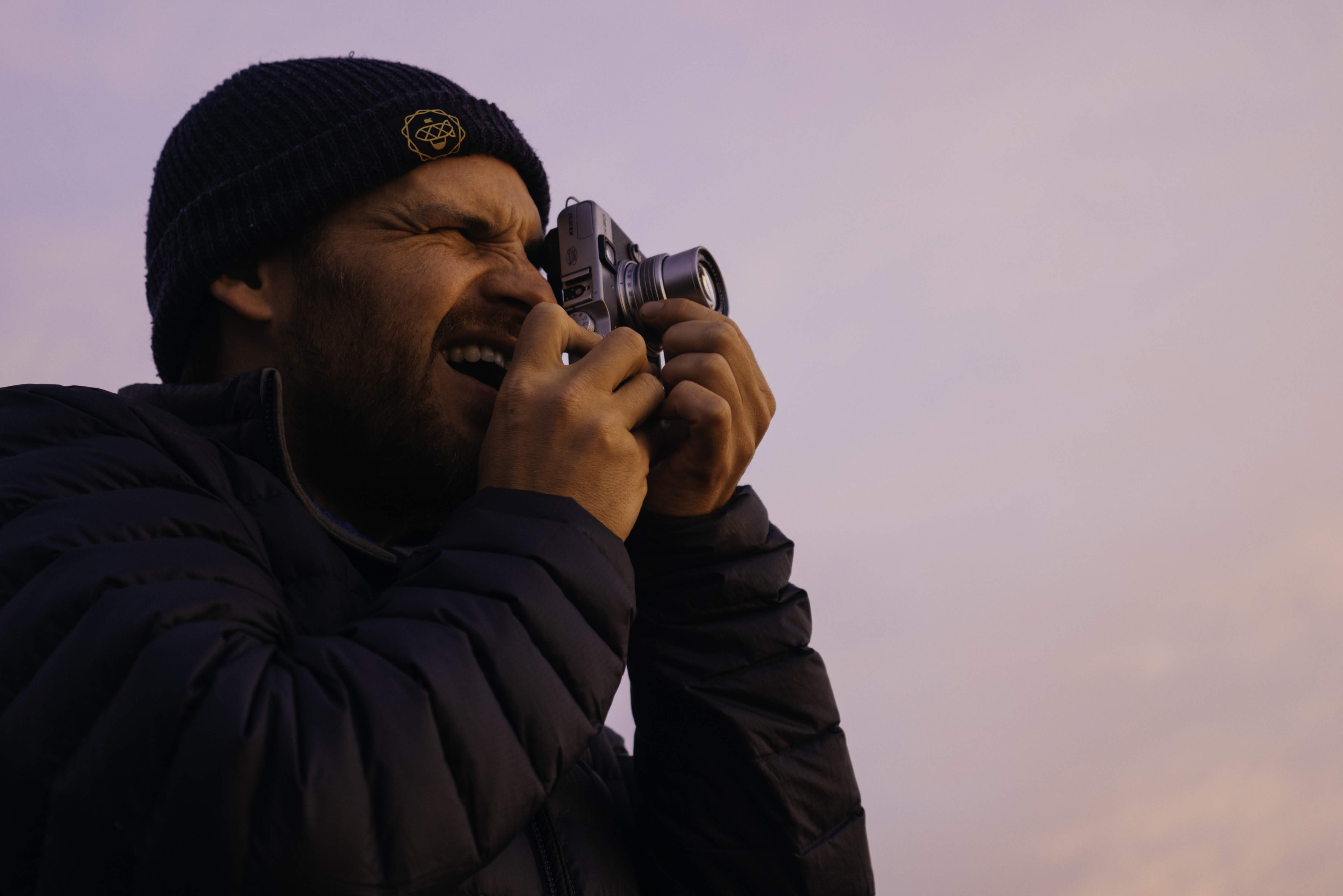 Brad Curran taking a photo 