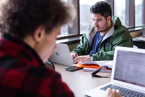 STEM students sitting together